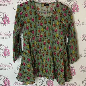 Limelight lantern top tassles matching fringe multi color unique Printed